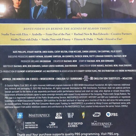 Miss Scarlett & The Duke Season 3 (New) 2 Discs w/310 Minutes - Picture 4 of 7